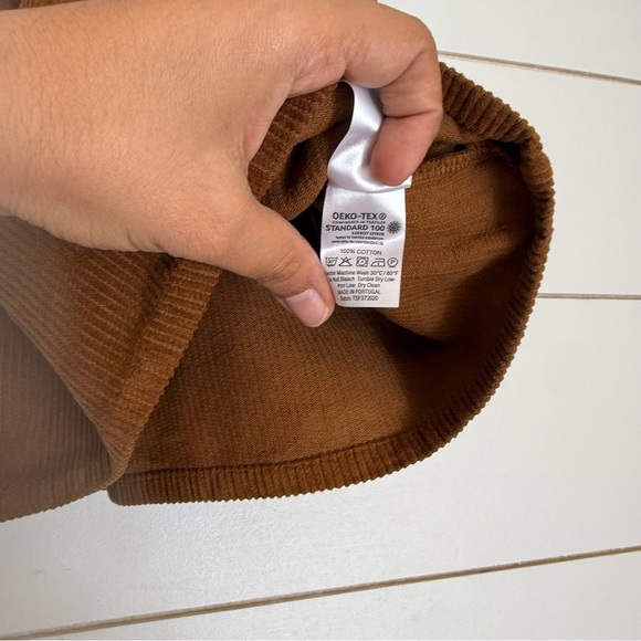 THE SIMPLE FOLK Cotton Corduroy Pockets Skirt | Rust - Picture 5 of 10